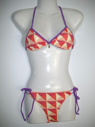Bikini orange kariert von